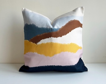 Abstract Mountains Decorative Throw Pillow Cover - Colorful Mountains Cushion Cover