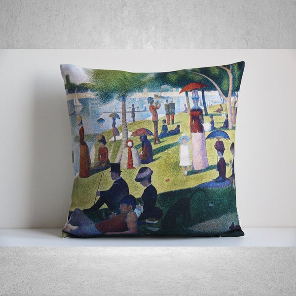 Georges Seurat Modern Art Decorative Throws Pillow covers - A Sunday on La Grande Jatte Pillow cases 18x18 20x20 cushion covers, Gifts