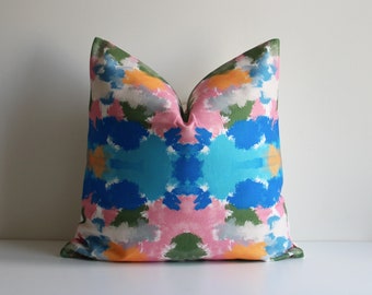 Vibrant Abstract Art Pillow Cover – Maximalist Interior Design