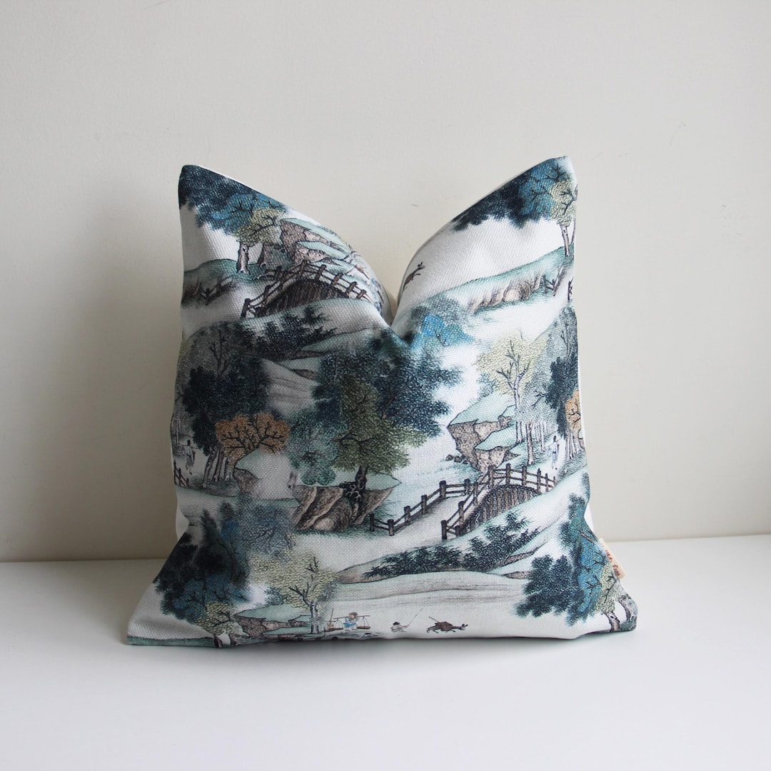 Ancient Art Pattern Chinoiserie Throw Pillow Cover -song Dynasty ...