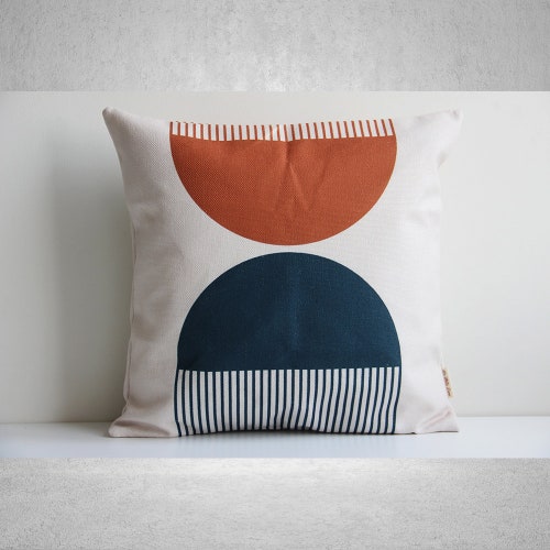 Abstract Mid Century Throw Pillow Cover Decorative Cushion Etsy