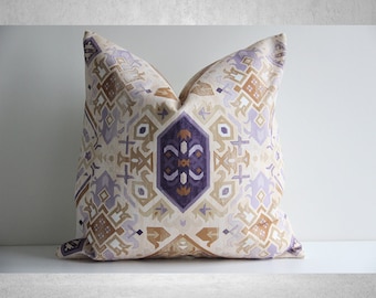 GUCCI 幾何学模様 クッションカバー　紫　☆レアです。 オーカー＆ライラック ボヘミアン 幾何学模様 枕カバー - ボヘミアン風