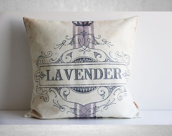 Örngott i lantlig stil med lavendelmotiv - Dekorativt kuddfodral i fransk lantlig stil, örngott i provence-stil 20x20 50 x 50 cm 18x18 24x24