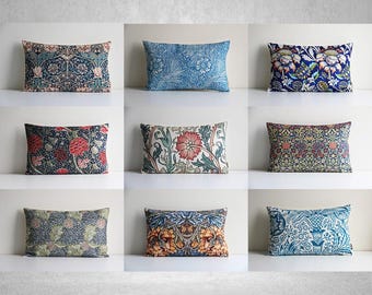 William Morris Classic Throw Pillow Cover - Art Nouveau Decor, Custom Lumbar Sizes