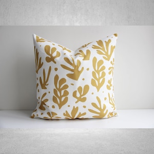 Copricuscino d'arte con ritagli gialli di Matisse, copricuscino con decoro floreale di Matisse 18x18 20x20 16x16, regalo d'arte di Matisse
