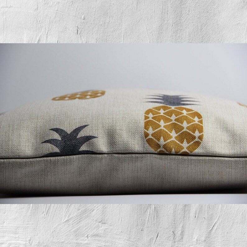 Golden Pineapple Decorative Throw Pillow Covers Tropical Etsy