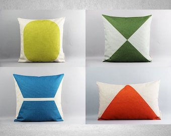 Minimalist Geometric decor cushion covers, decorative pillow cover, Geo Cotton/linen personalized decor pillow case