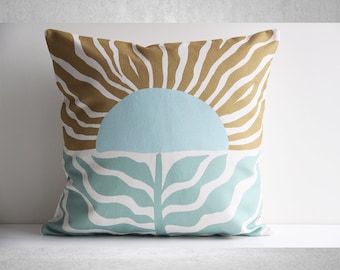 Retro Floral Throw Pillow Cover – Boho Decor Accent Cushion Cover 18x18 20x20 24x24