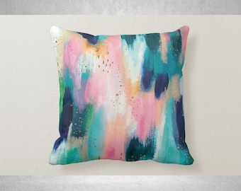 18x18 Multicolor Pretty Watercolors Designs Pretty Pastels Watercolor Stripes Cool Modern Shades Throw Pillow 18x18 Multicolor Pretty Watercolors Designs Pretty Pastels Watercolor Stripes Cool Modern Shades Throw Pillow