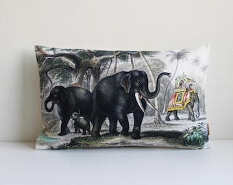 Elephant Family Throw Pillow Cover: Tropical Decor