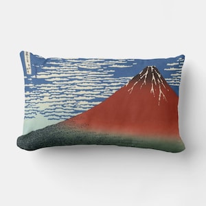 Mount Fuji Decorative Throw Pillow Cover - Asian Style Decor Cushion Covers 18"x18" 20x20, Mountain Pillow Case custom size