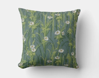 Green Floral Throw Pillow Cover 18x18 45x45cm 20x20 24x24 26x26 12x20