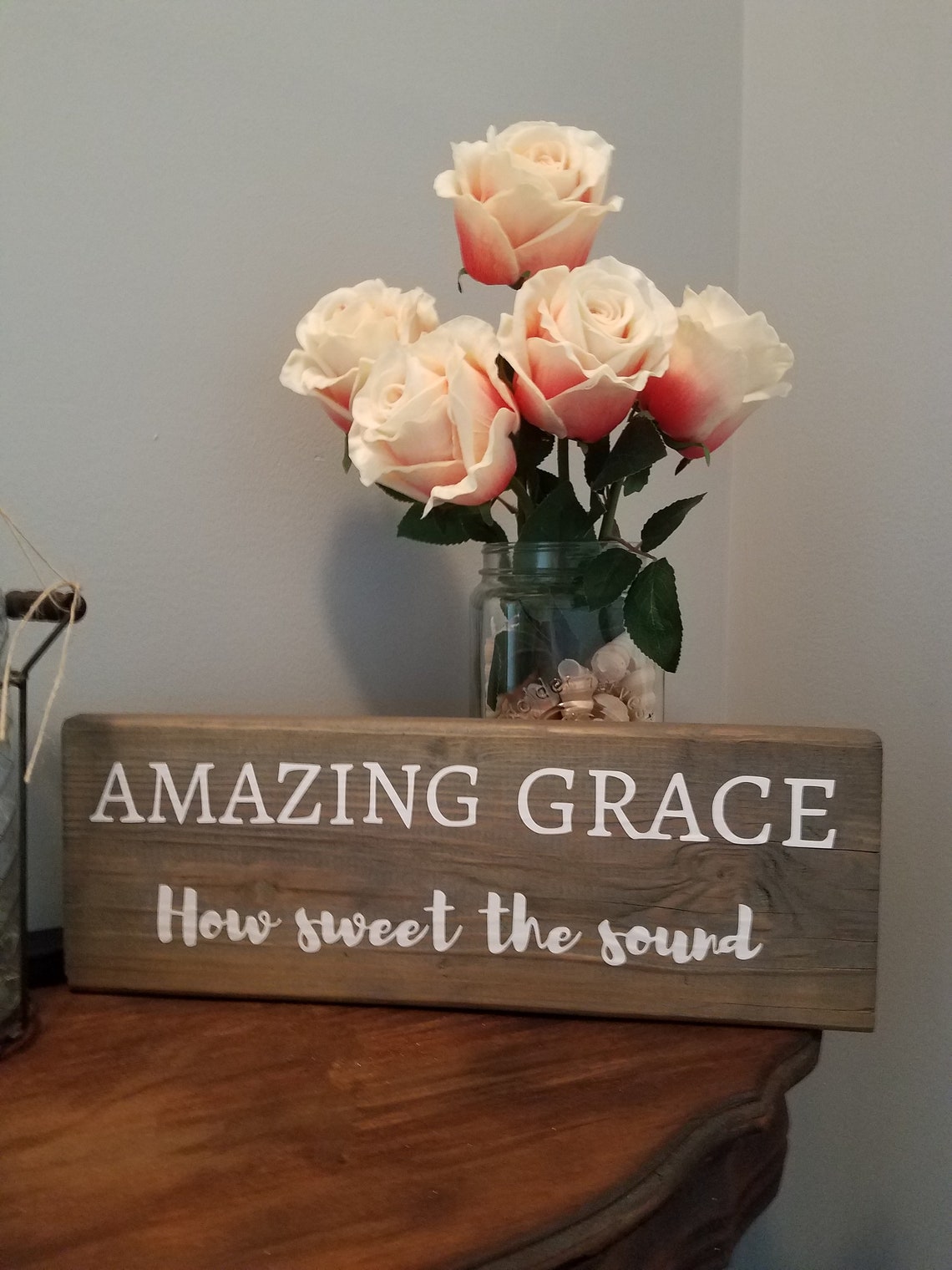Amazing Grace Wood Sign Etsy
