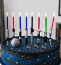 Light Saber Birthday Candle Holder Cake Toppers - Beeswax Candles!
