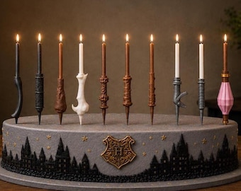 Wizard Wand Birthday Candle Holder Cake Topper