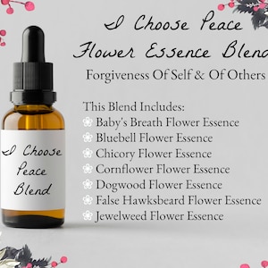 Inner Peace Flower Essence Blend | Flower Essence for Forgiveness | Flower Essence for Self Forgiveness | Flower Essence for Resentment