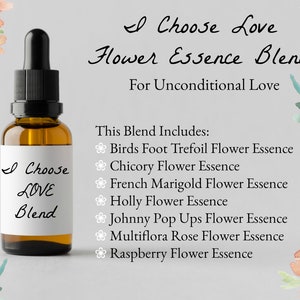 Love Flower Essence Blend | Flower Essence for Unconditional Love | Flower Essence for Self-Love & Forgiveness | Flower Essence for Emotions