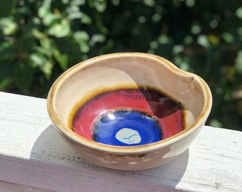 Handmade Pottery Multi-Color Ceramic Bowl for Snacks, Ice Cream, Fruit, Cereal, Home Décor