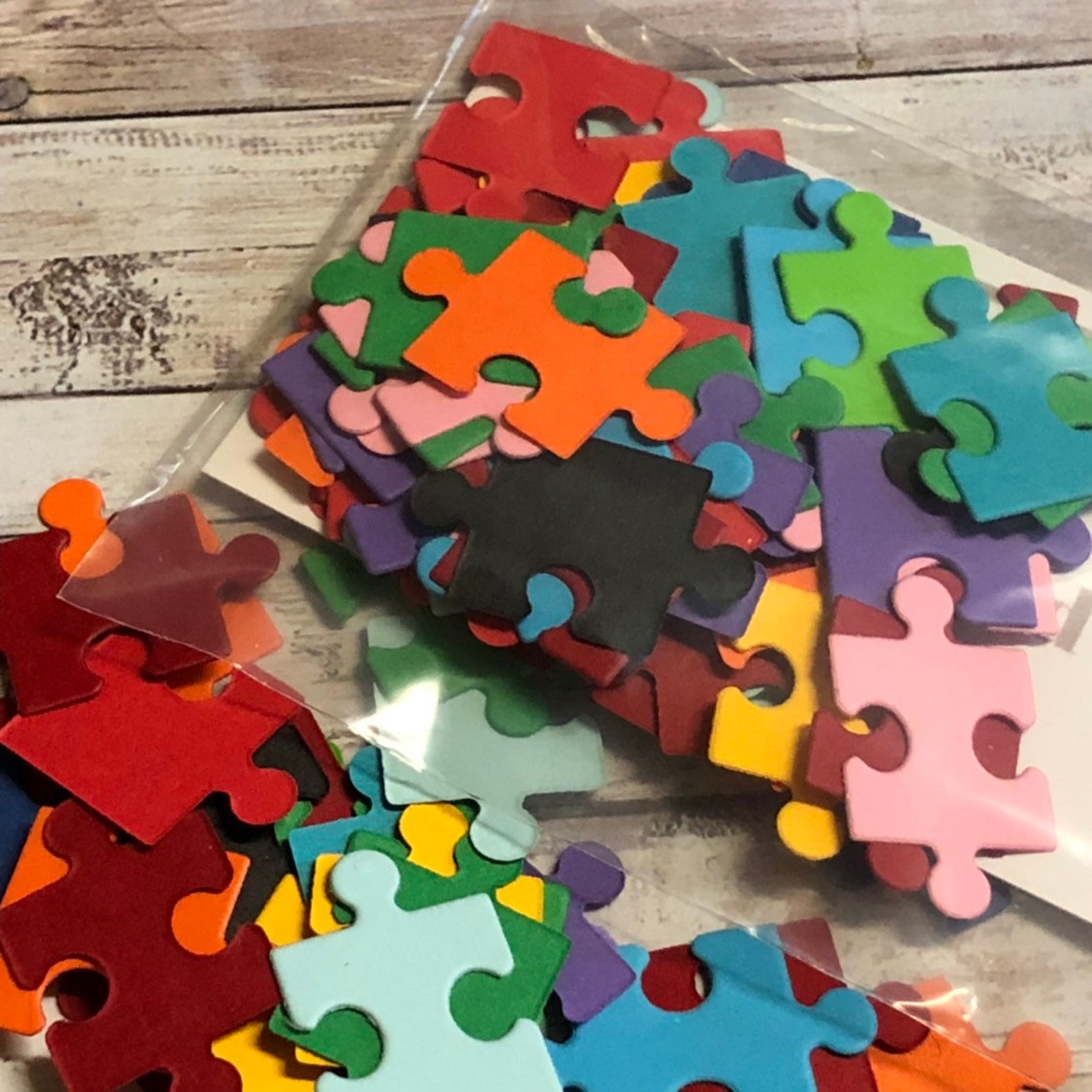 Jigsaw Puzzle Pieces Die Cuts Pk 100 Scrapbooking Card Etsy