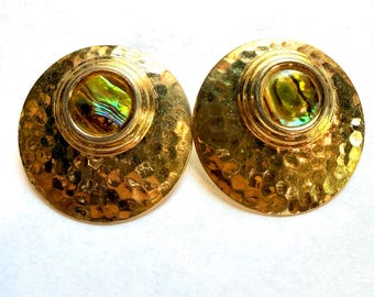 Pendientes vintage de abulón