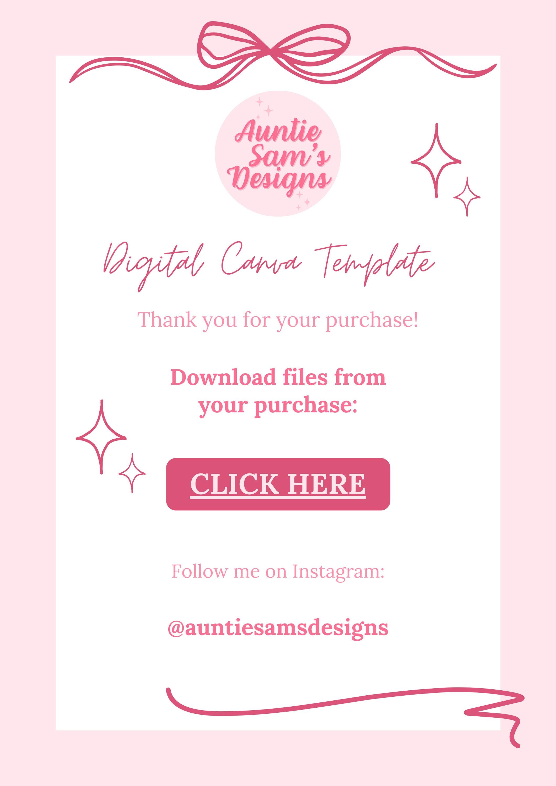 Canva Bingo Card Template Etsy