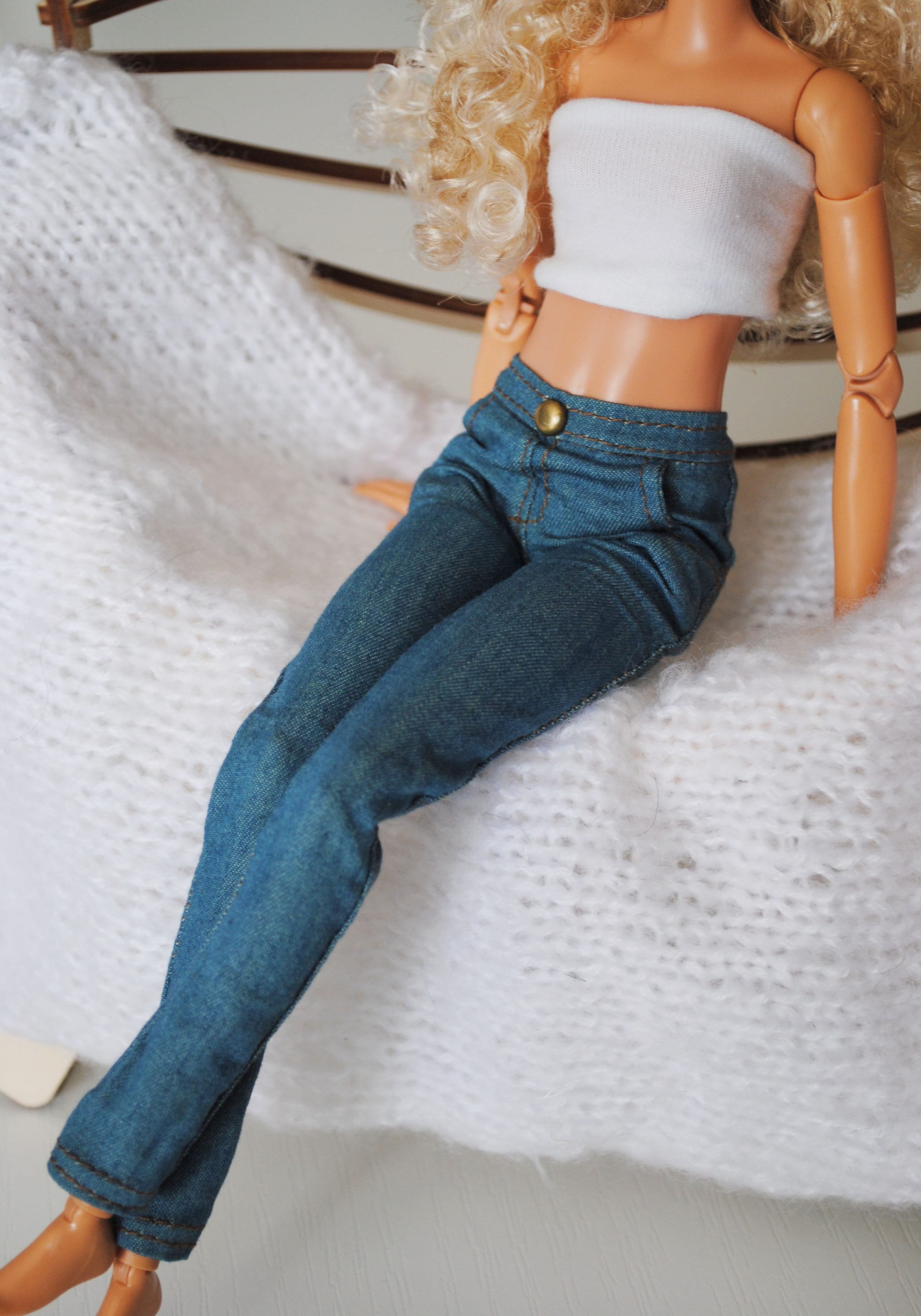 Barbie doll jeans pants for Barbie | Etsy