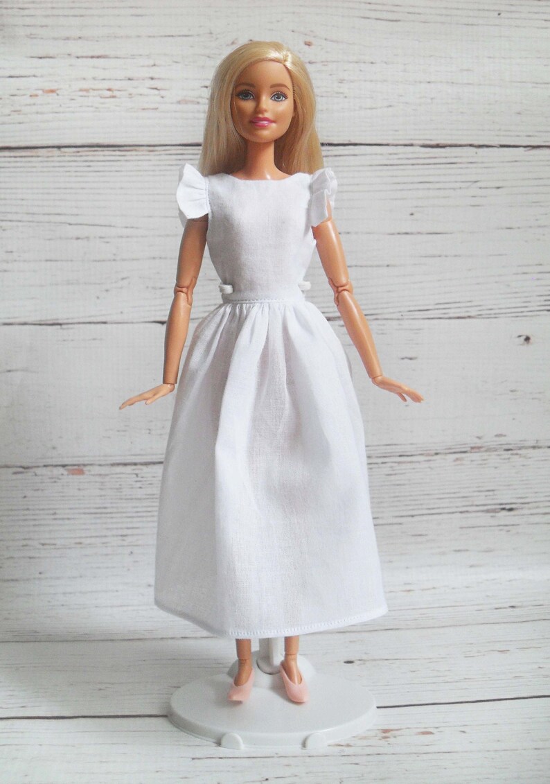 Barbie white dress clothes for Barbie Curvy Skipper | Etsy