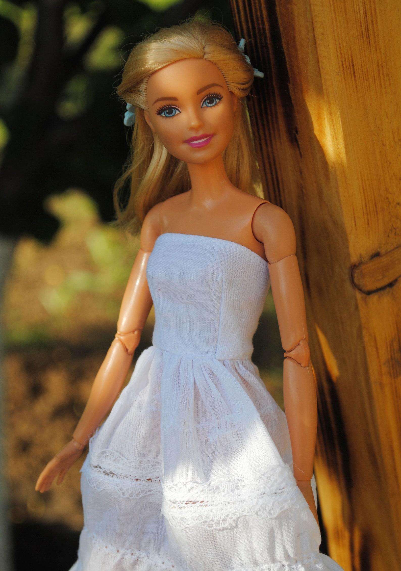 Barbie Doll White Dress Barbie Summer Clothes Etsy