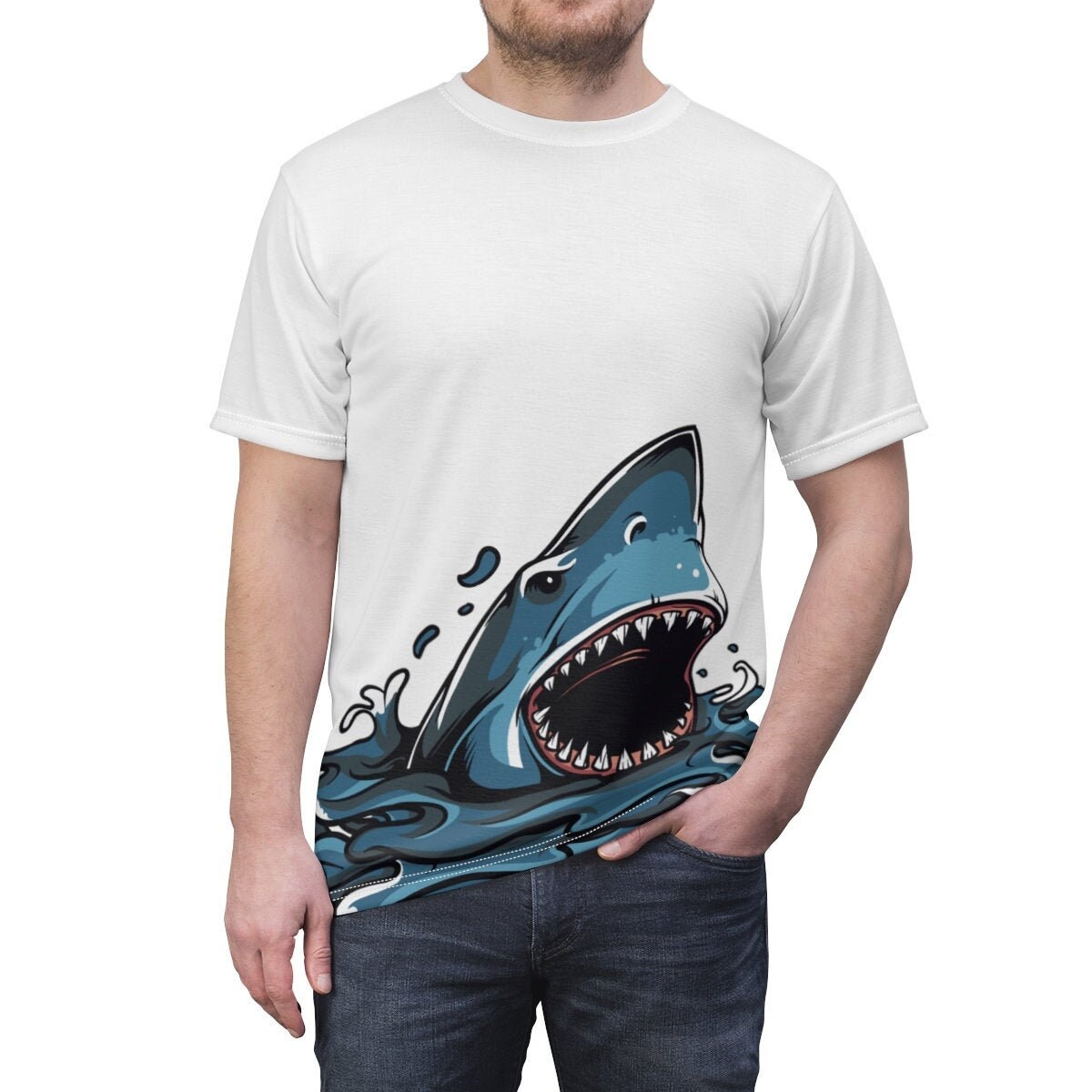 Shark attack t shirt Clearance