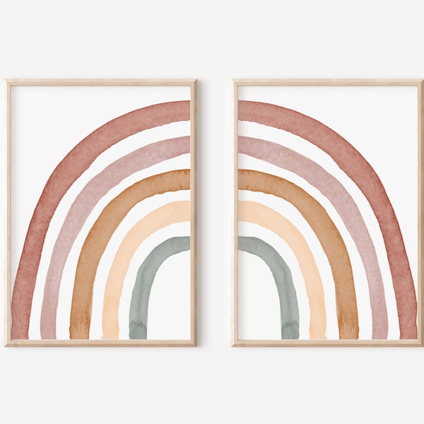 Rainbow Nursery Art Etsy