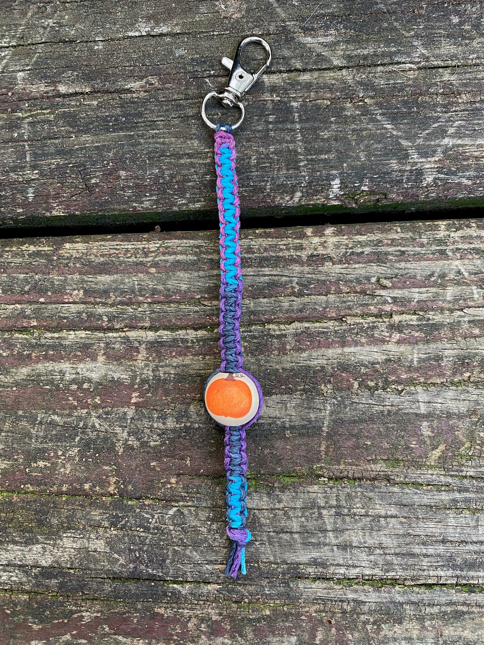 Pumpkin Keychain // Custom Hemp Keychain Etsy