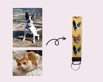 Custom Pet Keychain // Wristlet Keychain