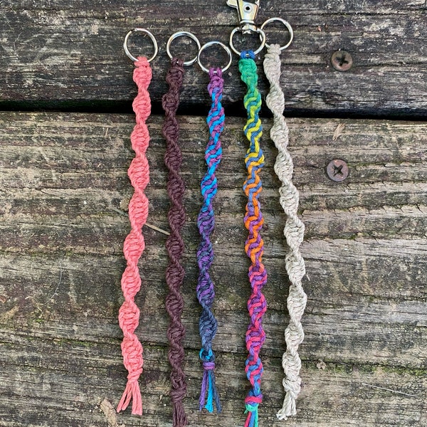 Custom Spiral Hemp Keychain