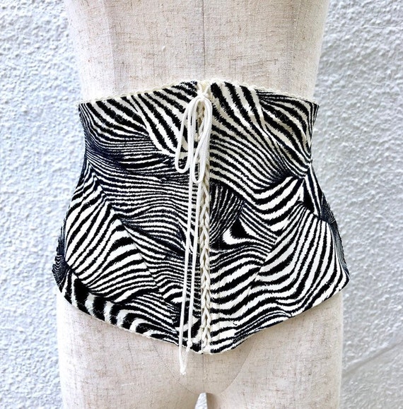 MILLESIA Zebra Lace Up Corset