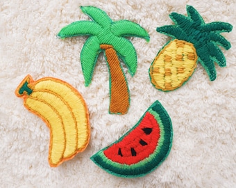 Patches fruit patches iron on patch embroidered patch patches for jacket patches for backpack DIY embroidery applique patches vintage summer