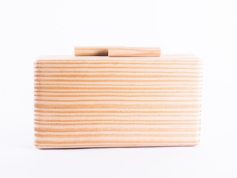 Tropical Wood Clutch wicker purse straw purse straw bag straw purse round straw bag round rattan bag wooden clutch bag casual ladies vintage image 4