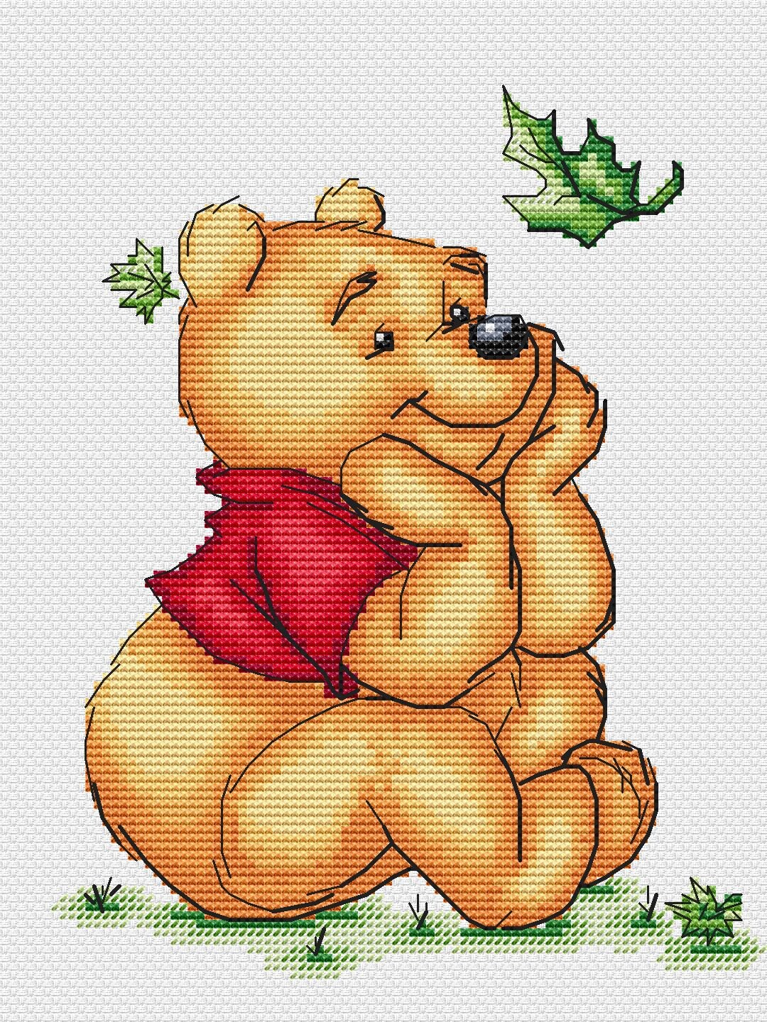 Augusta National Golf Course CS1222 - Counted Cross Stitch KIT#2. Set Of Threads, Needles, AIDA Fabric, Needle Threader, Embroidery