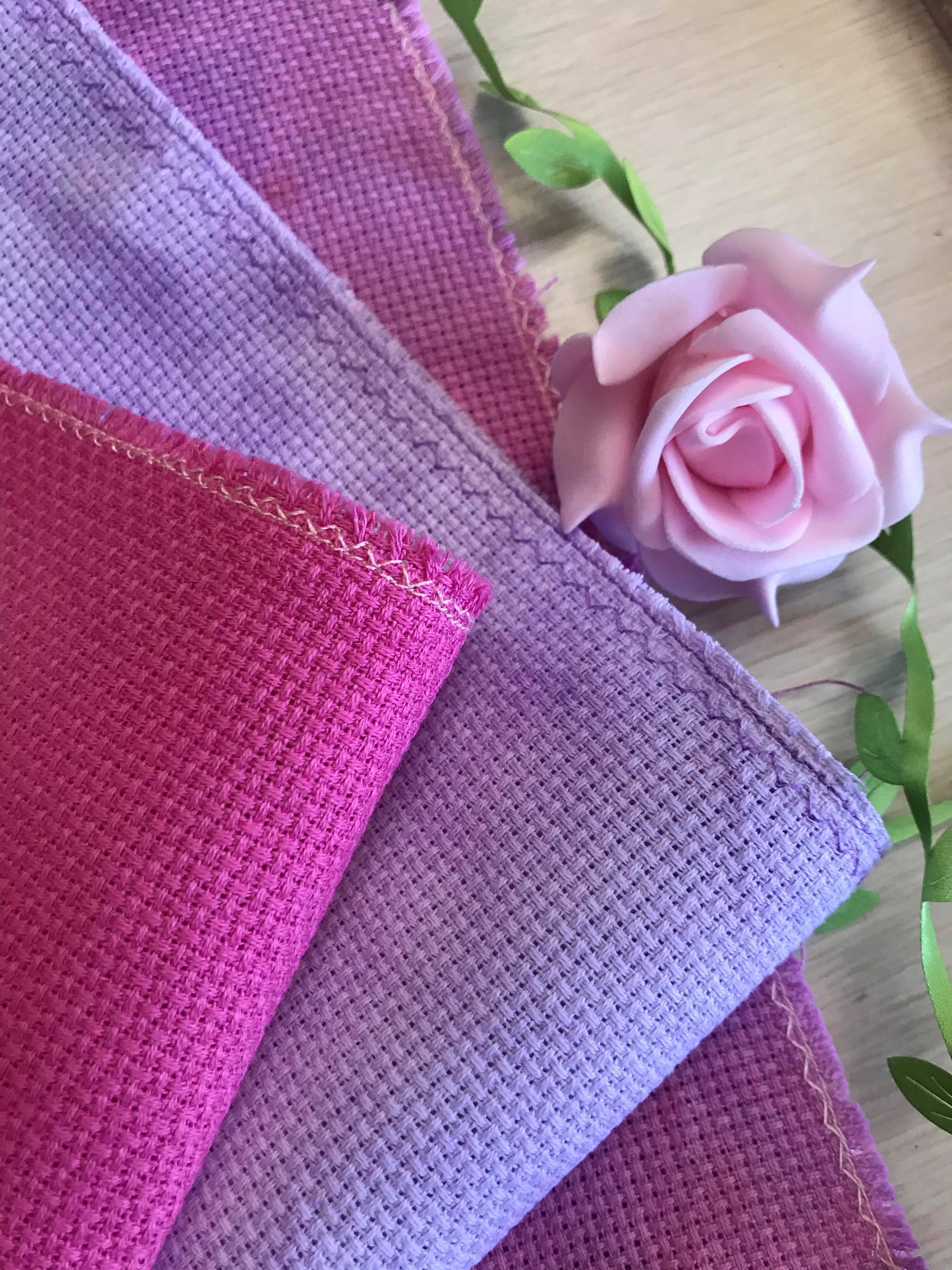 Poppy Bubblegum PINK, Handdyed Aida Fabricdmc Gold Standard Cross