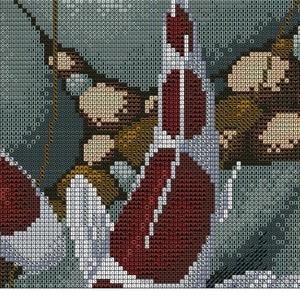 Lucky Koi Fish Cross Stitch Pattern: Red and White (PDF Pattern) bild 5