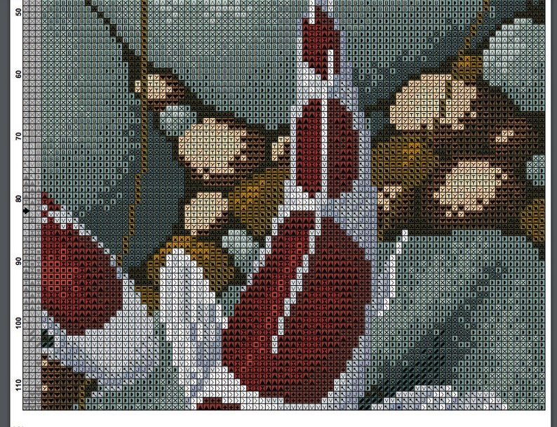Lucky Koi Fish Cross Stitch Pattern: Red and White (PDF Pattern) bild 5