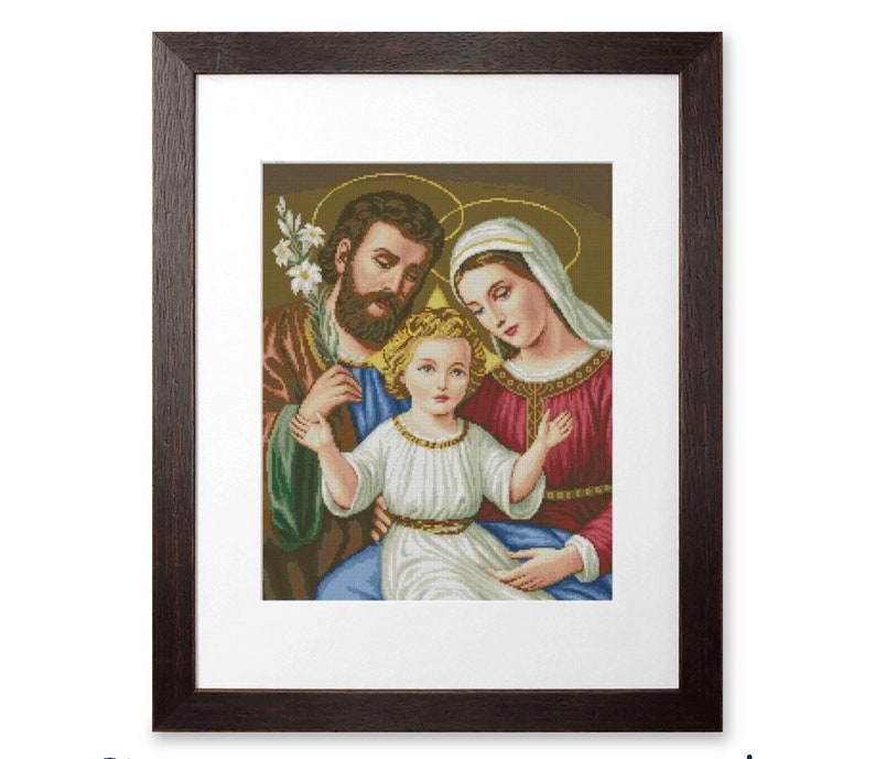 The Holy Family Counted Cross Stitch/Digital File/Instant | Etsy