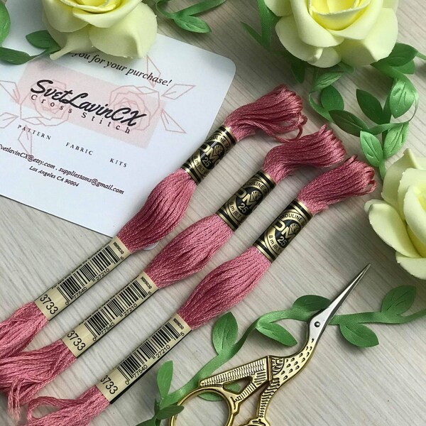 Dmc Embroidery Floss 3733 Etsy