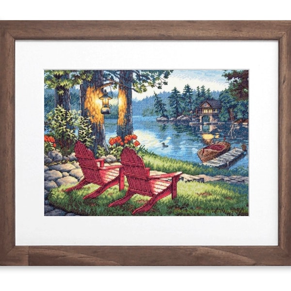 Peaceful Retirement/Calm Twilight -Counted Cross Stitch/Digital File/Instant Download/PDF File