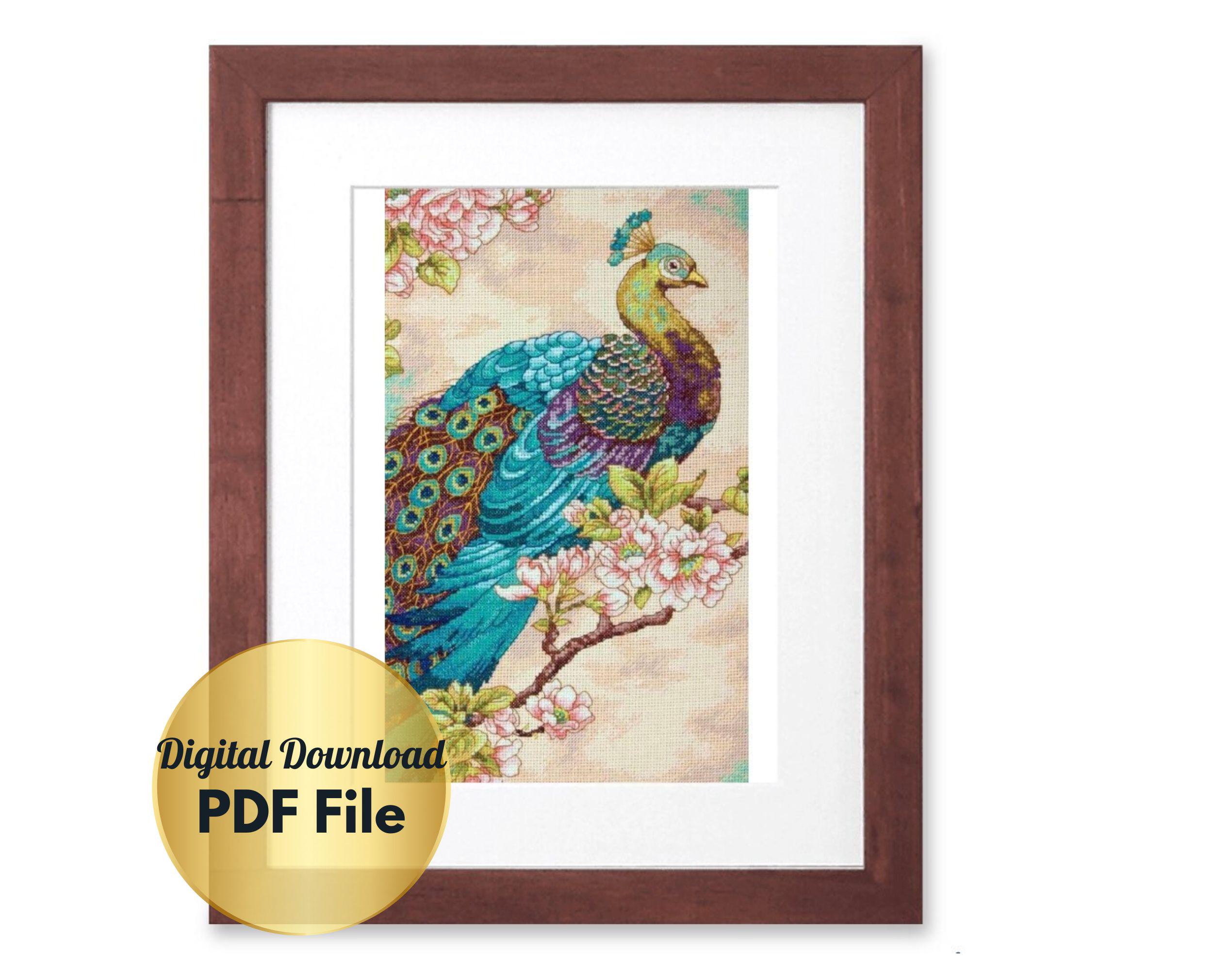 Cross Stitch Pattern - Majestic Pheasant -Counted Cross Stitch/Digital File/Instant Download/PDF File