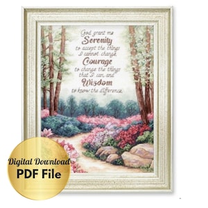 Cross Stitch Pattern - Serenity - Cross Stitch Pattern/Instant Digital Download/PDF File