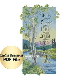 Be Kind -Counted Cross Stitch/PDF File/Instant Download/ Digital File