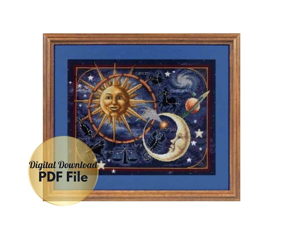 Celestial Body -Counted Cross Stitch/Digital File/Instant Download/PDF File