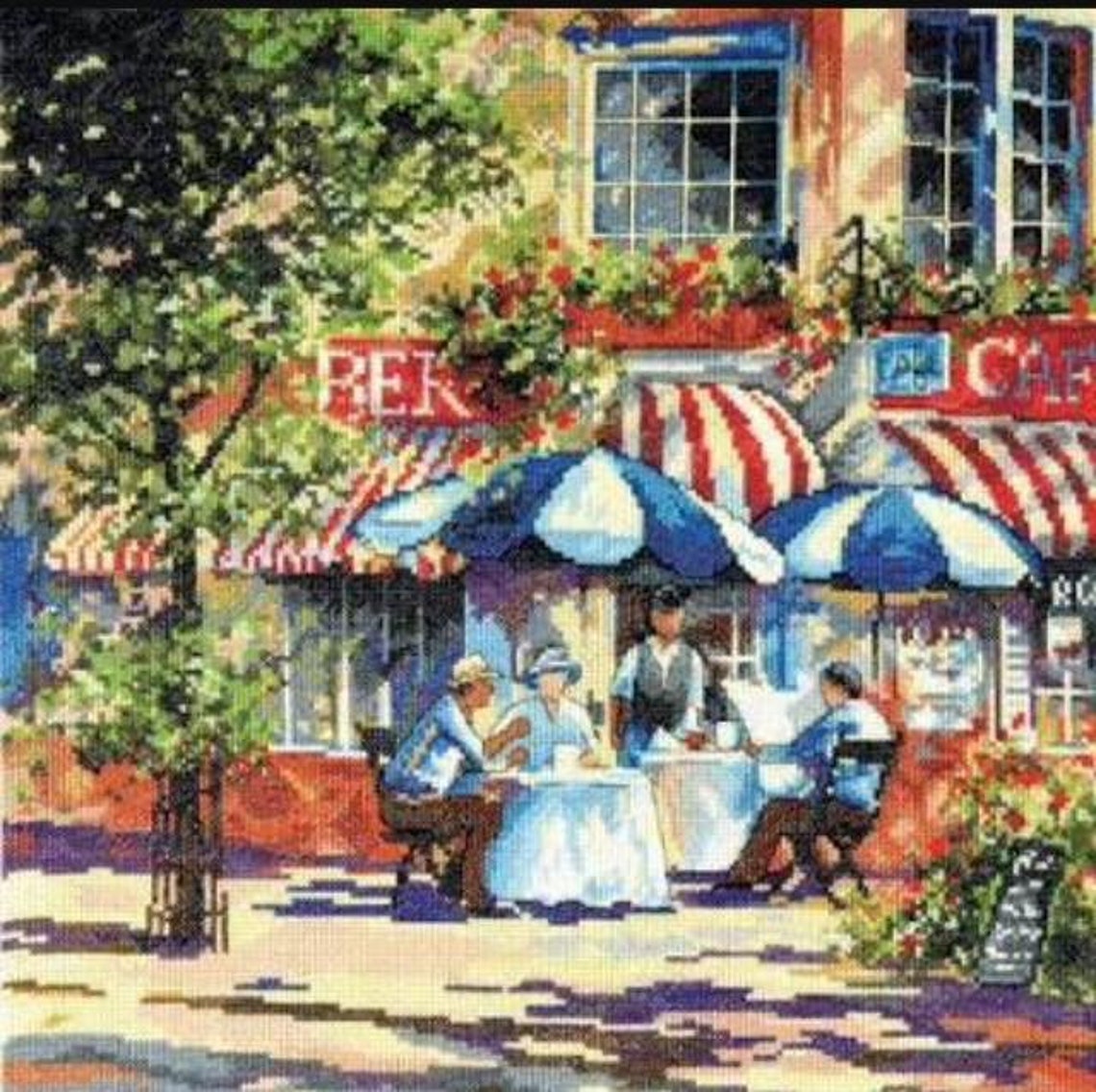 Cafe counted Cross Stitch/digital File/instant Etsy