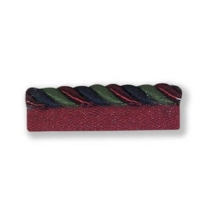 Kravet Design Cord with Lip Burgundy Forest Green Navy Blue Trim