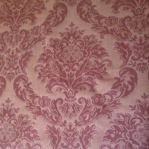 Pink Damask Fabric Etsy